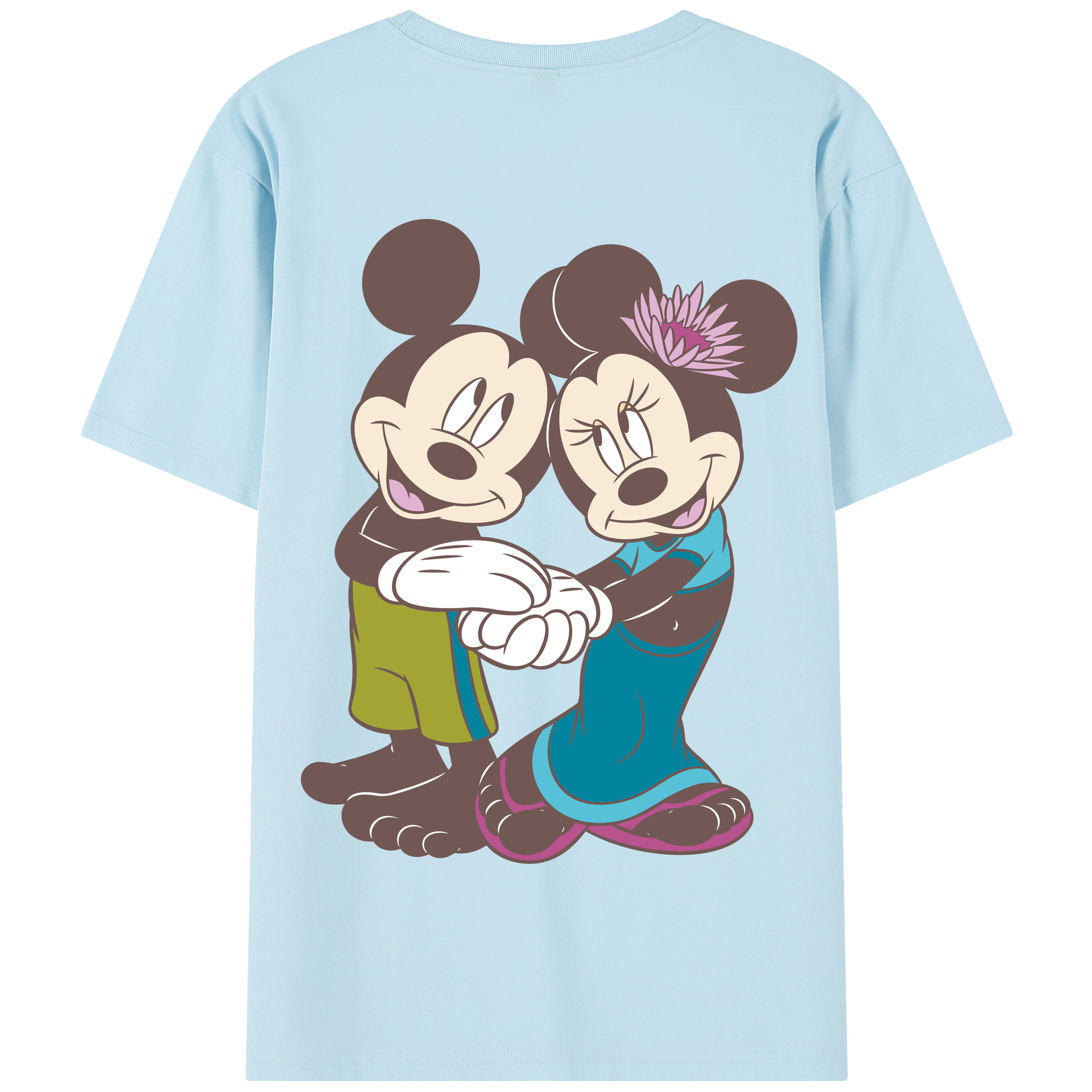 （画像用） ミッキーマウス Mickey Mouse 綿100％半袖Tシャツ（背面プリント）